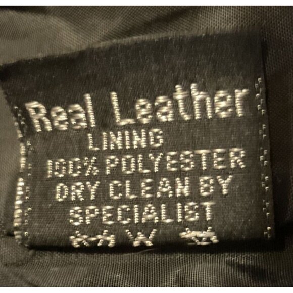 Women's Black Genuine Leather Motorcycle Jacket Size M Biker Zip Terminator - Picture 7 of 7